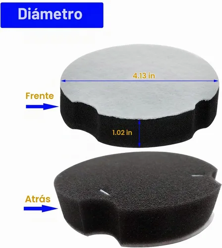 Vista 5 de Filtro de repuesto para aspiradora Bissell Powerforce Compact Lightweight Vertical 1520 2112 2690 3437 3508, comparado con la pieza