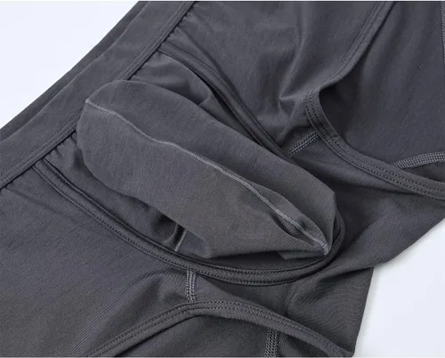 Vista 5 de ZONBAILON Men's Bulge Enhancing Brief Dual Pouch Underwear Breathable Bikinis Boxer Modal Trunk