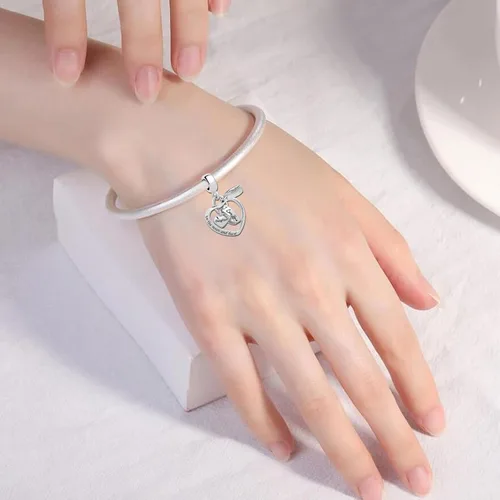 Vista 5 de Abalorios de cuentas de corazón para abuela, hermana, mamá, piedra natal, cumpleaños, familia, hija, amor, para pulseras, collares