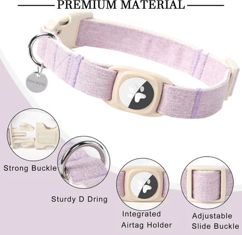 Vista 39 de DOGWONG Collar para perro de San Valentín, collar ajustable de algodón con corazón de caramelo azul, perfecto para perros pequeños a medianos