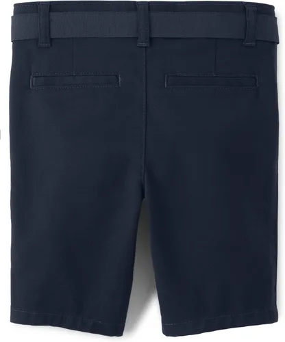 Vista 3 de Gymboree Pantalones cortos chinos de sarga con cinturón para niñas y niños pequeños