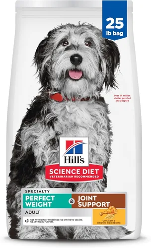 Vista 13 de Hill's Science Diet Peso perfecto y apoyo articular, para perros adultos de 1 a 6 años, manejo del peso y apoyo articular, alimento seco