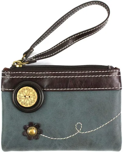 Vista 5 de Chala Bolsos, estilo casual, suave, bolso de hombro grande o cruzado con llavero, color azul marino (solo hobo marino y juego de cartera índigo)