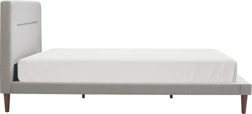 Vista 14 de Serta Sierra Collection - Cama de plataforma tapizada, diseño de perfil bajo, cabecera capitoné, tela texturizada suave, no requiere somier