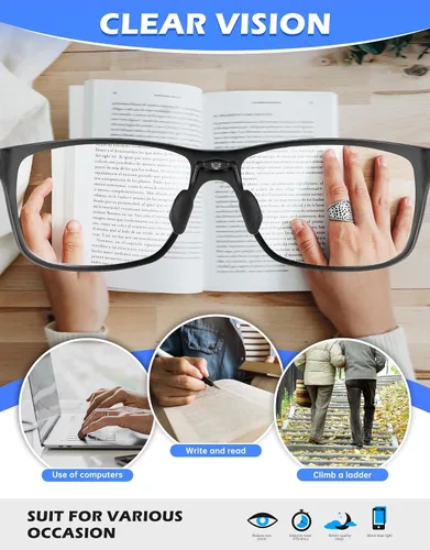Vista 4 de ANYLUV Blue Light Glasses Men, Relieve Eyestrain and Eye Protection, Al-Mg Metal Computer Blue Light Blocking Glasses