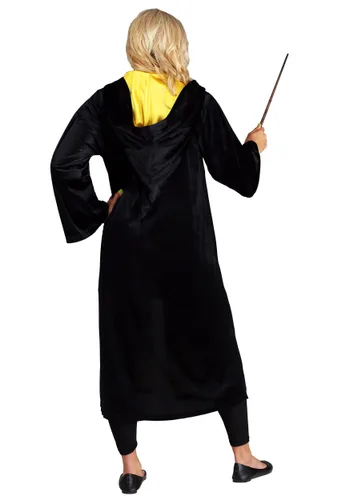 Vista 2 de Disfraz de Bata Hufflepuff Deluxe para Adulto Talla Plus Harry Potter Multicolor