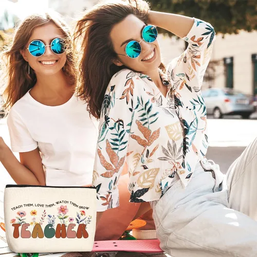 Vista 5 de Bolsa de maquillaje para enfermera, doctora, profesora, regalo de agradecimiento, bolsa de maquillaje para mujeres, compañeras de trabajo, regalos