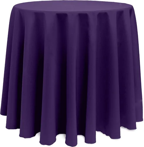 Vista 42 de Ultimate Textile Mantel redondo de lino de poliéster de 132 pulgadas, color rojo festivo
