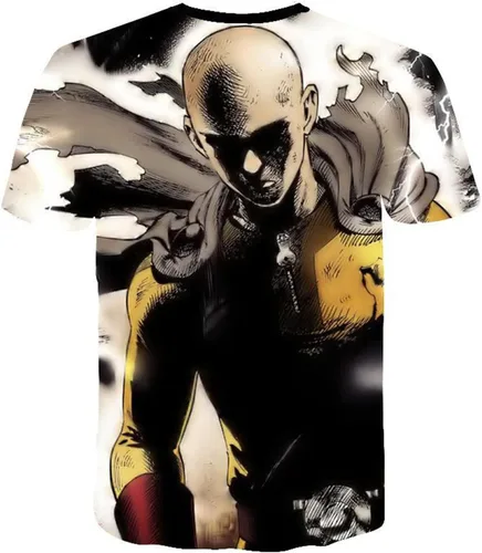 Vista 2 de Camiseta One Punch Man con impresión 3D, camiseta unisex para cosplay, anime Saitama Genos Tatsumaki, talla extra grande XS a 4XL