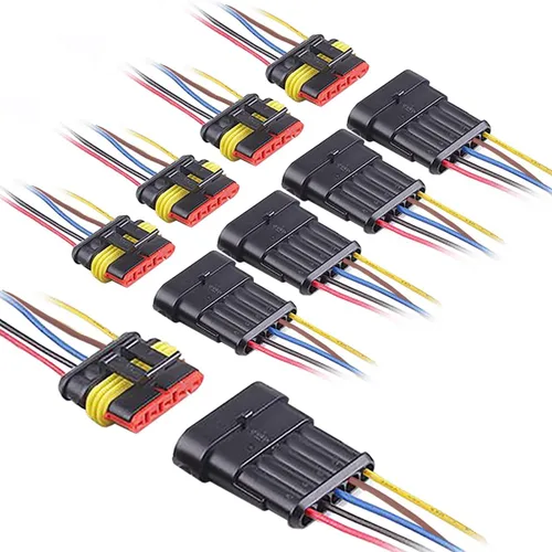 Vista 9 de Conector de 2 pines impermeable, conector eléctrico de automóvil de 2 pines con cable 16AWG marino para automóvil, camión, barco, motocicleta