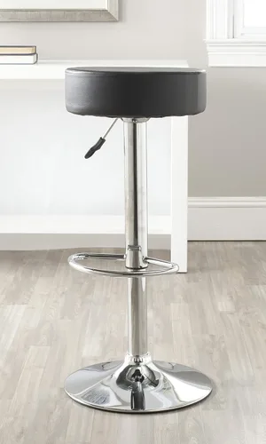 Vista 2 de Safavieh Home Collection Jude - Taburete de bar giratorio ajustable de 25.6 a 31.5 pulgadas, color negro