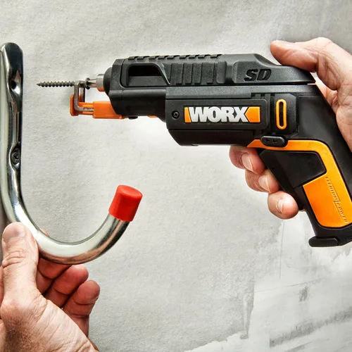 Vista 9 de Worx WX255L - Destornillador eléctrico de 4 V, juego de destornilladores eléctricos inalámbricos recargables con 6 brocas, soporte para tornillos