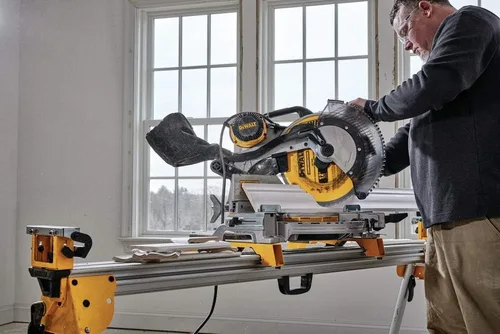 Vista 14 de DEWALT Sierra ingletadora, 12 pulgadas, doble bisel, compuesto, línea de corte XPS, 15 amperios (DWS716XPS)