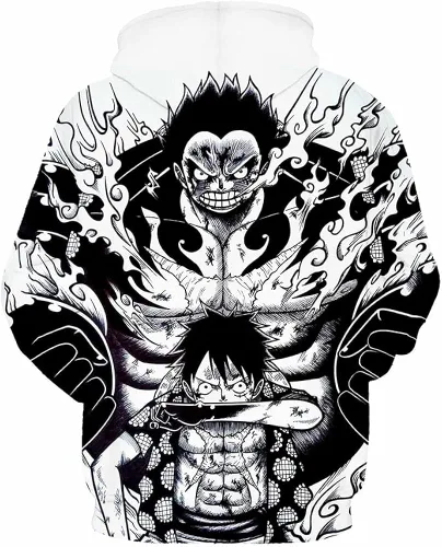 Vista 2 de Colonghsou Luffy - Sudadera con capucha de anime japonés, sudadera de manga larga para cosplay
