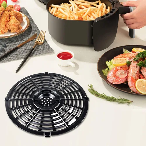 Vista 7 de Bandeja de repuesto para freidora de aire, bandeja de repuesto para freidora de aire de 8.7 pulgadas, 5 cuartos de galón, accesorios de repuestos