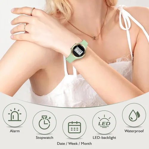Vista 4 de XCZAP El deporte al aire libre relojes reloj despertador 5Bar impermeable LED Digital Watch