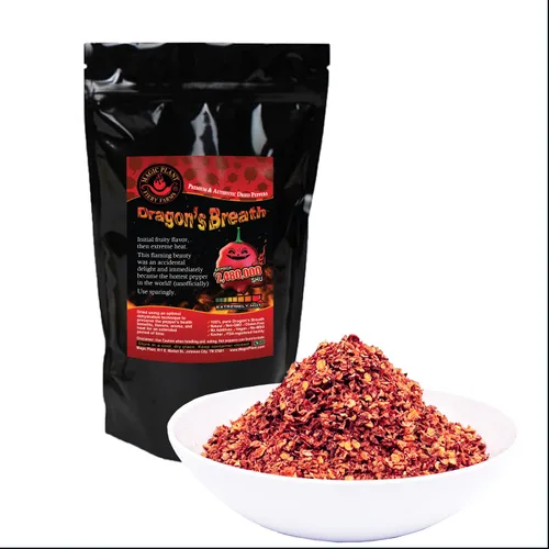 Vista 3 de Magic Plant Dragon's Breath - Cápsulas enteras de pimienta - 1/2 oz, chiles rojos secos intensamente en caliente - 1.2M a 2M+ SHU, sin aditivos