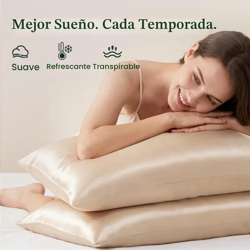 Vista 2 de THXSILK Funda de almohada 100% seda de morera para la salud del cabello y la piel, funda de almohada suave y lisa con cremallera oculta, ambos lados
