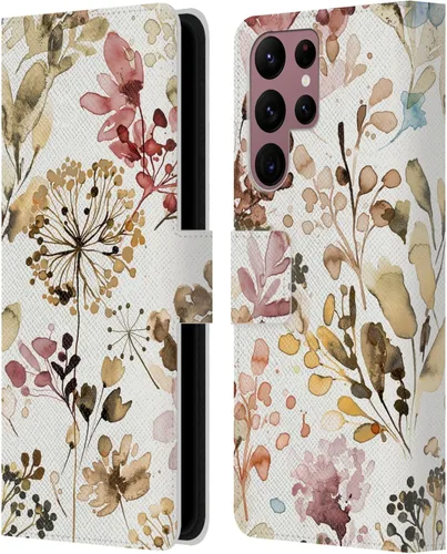 Vista 32 de Head Case Designs Officially Licensed Ninola Beige Wild Grasses Leather Wallet Case Compatible with Samsung Galaxy A07 4G