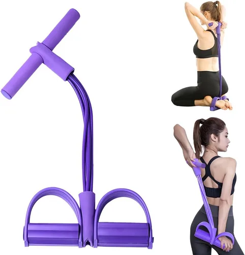 Vista 14 de Banda de resistencia elástica multifuncional para yoga, extractor de pedal de estiramiento mejorado 2026 con asas para entrenamiento de cuerpo