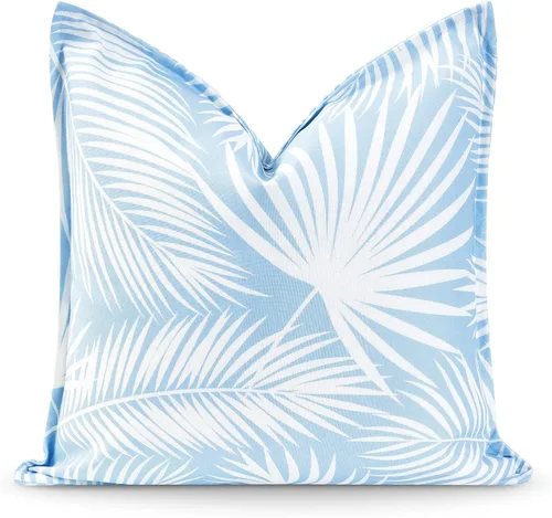 Vista 8 de Hofdeco Premium - Funda decorativa para cojín de estilo Coastal Hampton, para patio, interior y exterior, de 18 x 18 pulgadas, resistente al agua