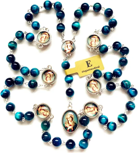 Vista 2 de elegantmedical Collar con rosario católico de SIETE 7 SORROWS MARY