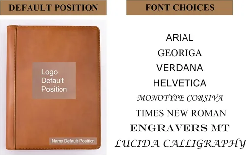Vista 2 de Carpeta de piel auténtica para negocios, cartera de 3 anillas, carpeta de negocios con cremallera para hombres y mujeres, color marrón, Marrón