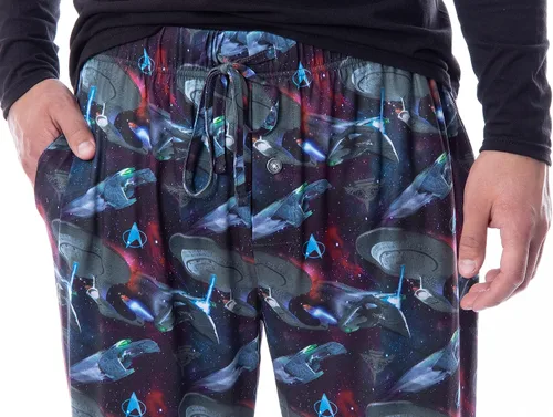 Vista 4 de Star Trek The Next Generation TNG Mens' Starship Enterprise Romulan Pajama Pants