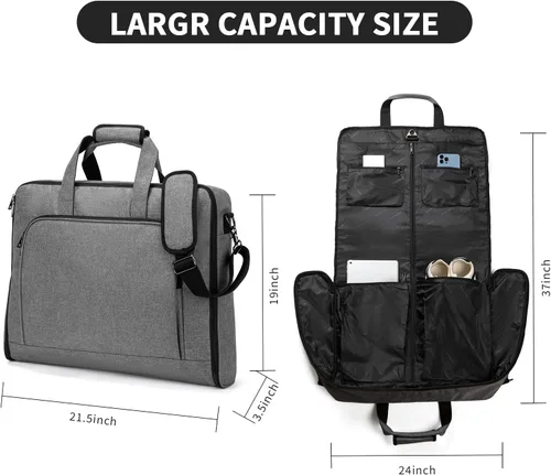 Vista 4 de Bolsa de ropa para viajes, bolsa grande para colgar en la ropa, bolsa de vestir