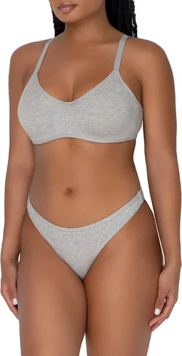 Vista 3 de Smart & Sexy Tanga cómoda de algodón de pierna alta para mujer, paquete de 2