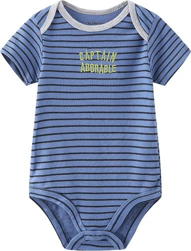Vista 4 de Kiddiezoom Conjunto de canastilla para bebé, 9 piezas, conjunto de mamelucos y pantalones, conjunto de regalo unisex para bebé