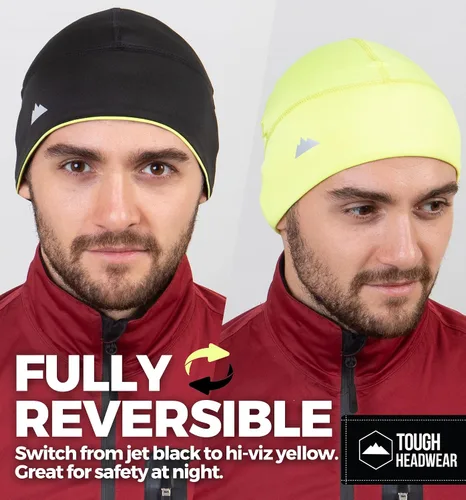 Vista 2 de Skull Cap Helmet Liner Running Beanie - Winter Thermal Under Helmet Cycling Head Hat - Ultimate Moisture Wicking Performance