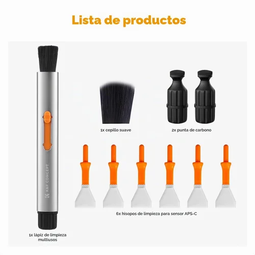 Vista 9 de K&F CONCEPT Bolígrafo versátil de limpieza de lentes de interruptor