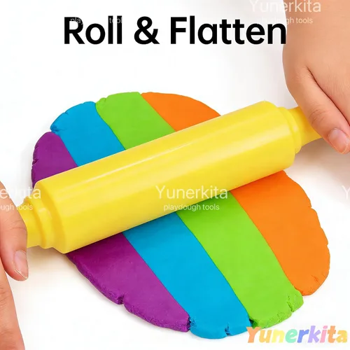 Vista 4 de Juego de herramientas Playdough, 24 piezas de herramientas de masa para niños de 4 a 8 años, accesorios de masa, incluye rodillo cortador, rodillos