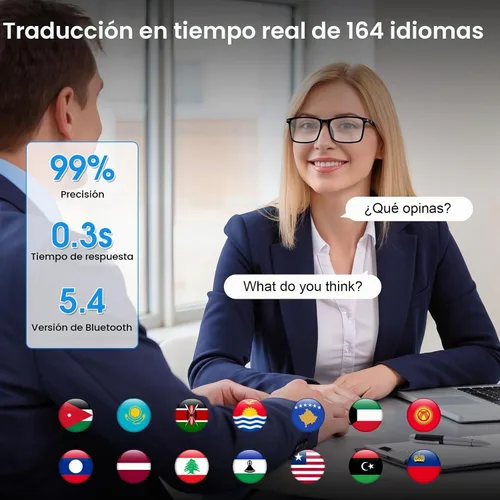 Vista 6 de Gafas inteligentes AI, gafas de audio Bluetooth, gafas UV fotocrómicas Negro-M09