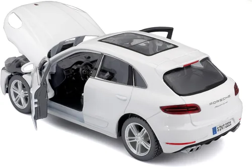 Vista 2 de Bburago 1:24 ScalePorsche Macan Vehículo fundido a presión, negro metálico