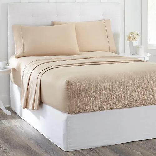 Vista 3 de BrylaneHome Bed Tite 300 Thread Count Sheet Set - Twin, Blue Floral