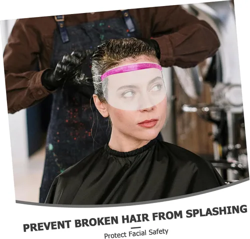 Vista 8 de Ipetboom 50 piezas de corte de pelo Salón, cubiertas de protección de ojos de microblading suave, máscara de visera de seguridad, banda elástica