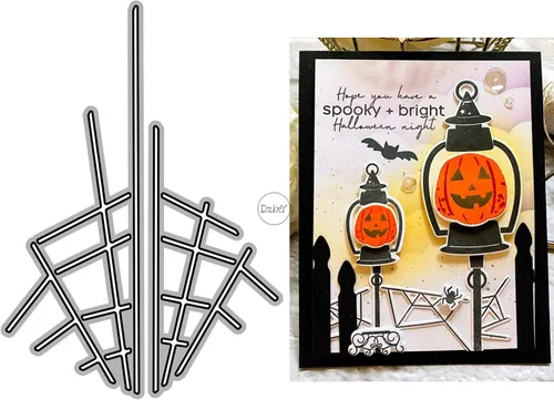 Vista 18 de Troqueles de corte de metal de encaje de telaraña de Halloween para hacer 15