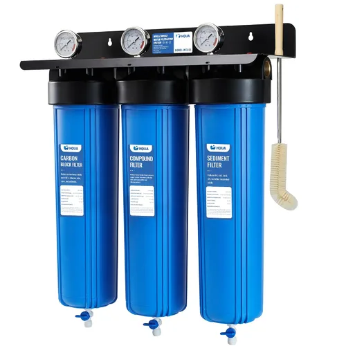 Vista 9 de WF3-01 PRO - Sistema de filtración de agua de 3 etapas para toda la casa, azul grande de 20 x 5.5 pulgadas, reduce metales pesados, PFAS
