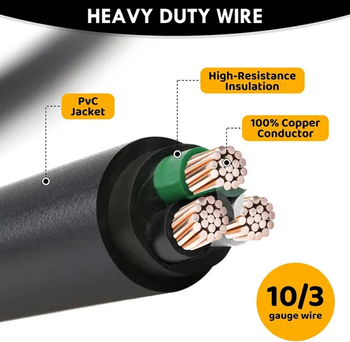 Vista 5 de Cable adaptador de generador RV de 30 amperios, adaptador de bloqueo giratorio de 30 amperios, NEMA L5-30P bloqueo giratorio macho a TT-30R hembra
