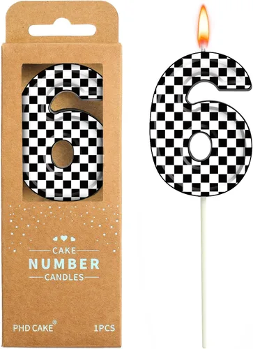 Vista 11 de PHD CAKE Velas de cumpleaños de carreras con número 1 de 7 cm, velas con temática de carreras geniales, velas de número para pastel, celebración