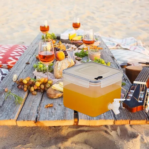 Vista 7 de Cabilock Hervidor de agua para refrigerador con grifo dispensador de bebidas para bebidas frías, material seguro para jugo de agua y almacenamiento