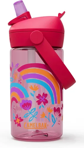 Vista 16 de CamelBak Thrive Kids - Válvula de mordida con popote para niños, botella de agua Tritan Renew Airplane Bandits, 14 onzas Easy Drinking Kids Can
