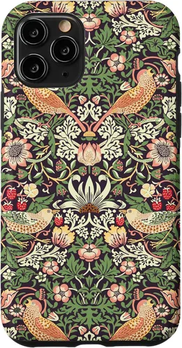 Vista 29 de Funda con diseño Art Nouveau para iPhone 16, diseño de ladrón de fresas William Morris