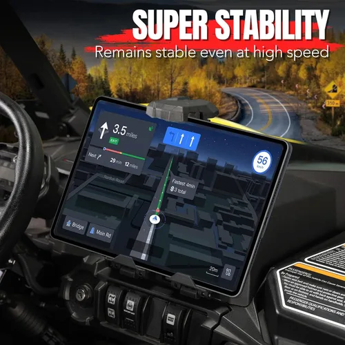 Vista 7 de A & UTV PRO Kit de soporte de dispositivo electrónico para Can Am Commander 1000R / 700 XT DPS/Max, soporte para tableta de teléfono para 2019-2025