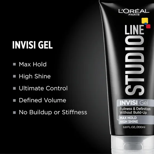 Vista 5 de L 'Oreal Paris studio Line Invisi Gel, sujeción fuerte 6,80 oz (paquetes de 3)