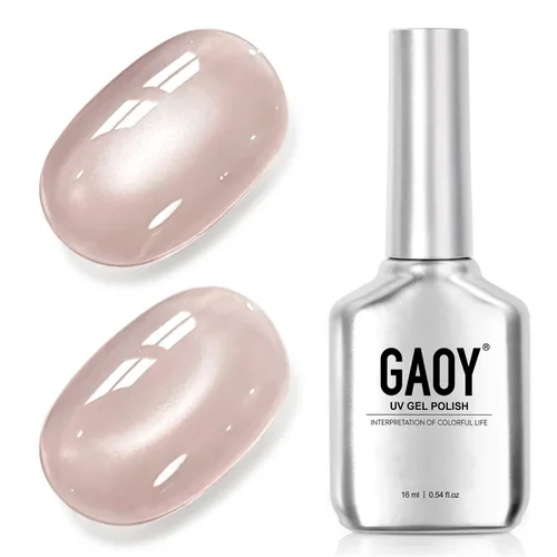 Vista 105 de GAOY Esmalte de uñas de gel Brown Cat Eye, 4629 azul ámbar, 0.5 fl oz Ámbar azul