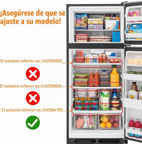 Vista 6 de 240364787 cubierta para bandeja contenedora Compatible con la unidad de cubierta de cajón de refrigerador Frigidaire