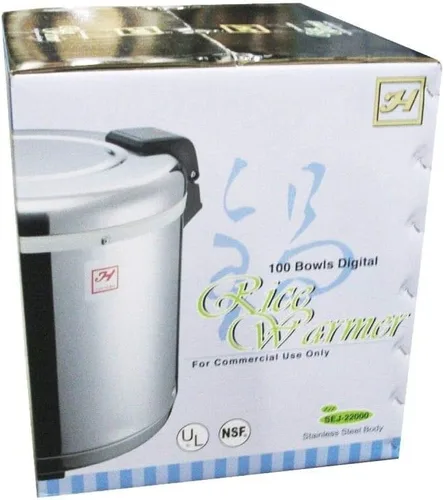 Vista 4 de Thunder Group SEJ22000 Calentador de arroz de acero inoxidable de 50 tazas